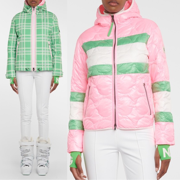 Bogner Jackets & Blazers - Bogner Luisa Green Pink 2-In-1 Coat
